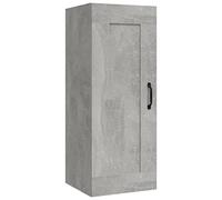 vidaXL Armario Colgante Almacenamiento Auxiliar Mueble Salón Pared Vitrina Flotante Decorativo para Casa Madera Contrachapada Gris Hormigón