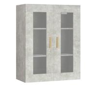 vidaXL Armario de Pared Colgante Mueble Aparador Almacenamiento Oficina Sala de Estar Dormitorio Estante Flotante Salón Decoración Gris Hormigón