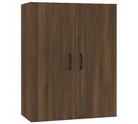 vidaXL Armario Colgante Espacio Almacenamiento Auxiliar Salón Mueble Pared Vitrina Flotante Decorativo para Casa Madera Contrachapada Roble Marrón