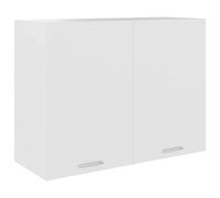 vidaXL Armario de Cocina Muebles Mobiliario Duradero Mesa de Trabajo Almacenamiento Cuencos Platos Ollas Alacena de Contrachapada Blanco 80x31x60 cm