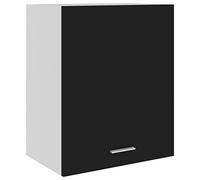 vidaXL Armario de Cocina Muebles Mobiliario Duradero Mesa de Trabajo Almacenamiento Cuencos Platos Ollas Alacena de Contrachapada Negro 50x31x60 cm