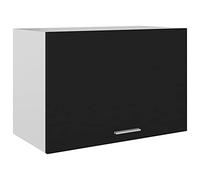 vidaXL Armario de Cocina Muebles Mobiliario Duradero Platos Ollas Alacena Madera Ingeniería Negro 60x31x40 cm