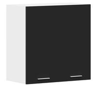 vidaXL Armario de Cocina Muebles Mobiliario Duradero Mesa de Trabajo Almacenamiento Cuencos Platos Ollas Alacena de Contrachapada Negro 60x31x60 cm