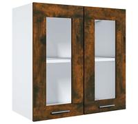 vidaXL Armario Colgante Estantería Flotante Organizador Almacenamiento Mueble de Cocina Decoración Madera Contrachapada Roble Ahumado 60x31x60 cm