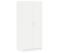 vidaXL Armario de Madera Contrachapada con 2 Puertas Armario Auxiliar Armario Ropero para Ropa y Pantalón para Dormitorio Habitación Blanco