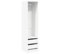 vidaXL Armario con cajones de Madera contrachapada Blanco 50x50x200 cm