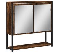 vidaXL Armario con Espejo baño Madera Roble Ahumado 60x16x60 cm