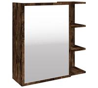 vidaXL Armario con Espejo baño Madera Roble Ahumado 62,5x20,5x64 cm