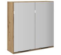 vidaXL Armario con Espejo baño Madera Roble Artisan 64x20x66,5 cm