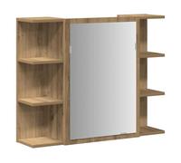 Vidaxl armario con espejo baño madera roble artisan 80x20,5x64 cm