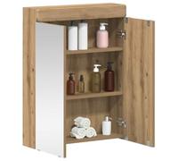 vidaXL Armario con Espejo de baño con Estante Tulum Roble Artesanal, Armario de baño Moderno, solución de Almacenamiento Duradera, Mueble práctico, diseño Compacto, Organizador Elegante, ahorrador de