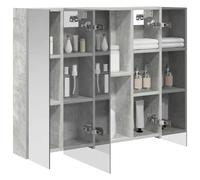 vidaXL Armario con Espejo de baño Gris Concreto 80 x 14.5 x 70 cm