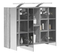 vidaXL Armario con Espejo de baño Gris Sonoma 60 x 14,5 x 50 cm