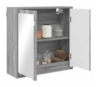 vidaXL Armario con Espejo de baño Gris Sonoma 60 x 20 x 60 cm, Mueble de baño Moderno, Espejo Rectangular, Amplio Almacenamiento, Organizador montado en Pared, diseño Elegante de Madera