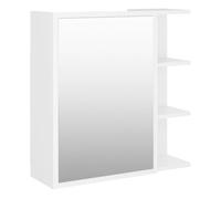 vidaXL Armario de baño con espejo Madera contrachapada 62,5x20,5x64 cm