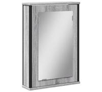 vidaXL Armario con Espejo de baño Madera Gris Sonoma 42x12x60 cm, Armario Espejo de baño, Armario con Espejo, Armario de Pared de baño con Espejo