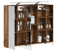 vidaXL Armario con Espejo de baño Madera Vieja 80 x 14.5 x 70 cm