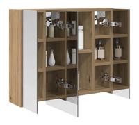 vidaXL Armario con Espejo de baño Roble Artesanal 60 x 14,5 x 50 cm
