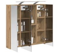 vidaXL Armario con Espejo de baño Roble Artesanal 70 x 14,5 x 70 cm