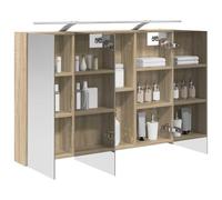 vidaXL Armario con Espejo de baño Roble Sonoma 100 x 14,5 x 70 cm