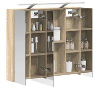 vidaXL Armario con Espejo de baño Roble Sonoma 80 x 14.5 x 70 cm