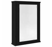 vidaXL Armario con espejo de baño (42 x 12 x 60 cm), color negro