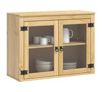 vidaXL Armario con Estante Miel 60 x 32 x 40 cm Madera de Pino Macizo, Armario Rectangular Moderno, Unidad de Almacenamiento Amplia para Sala, Organizador Funcional, Elegante Madera de Pino