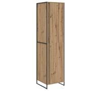 vidaXL Armario con Puerta 2 pcs Roble Artesanal 50 x 50 x 200 cm, Juego de Muebles de Dormitorio, diseño Cuadrado, Materiales duraderos para Comodidad y Estilo, Ideal para Interiores Modernos y clási