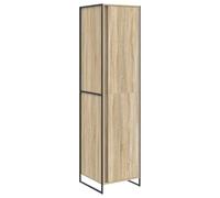vidaXL Armario 2 pcs Sonoma 50 x 50 x 200 cm Madera contrachapada, Juego de Muebles de Dormitorio, diseño Cuadrado, Materiales duraderos para Comodidad y Estilo, Ideal para Interiores Modernos y clás