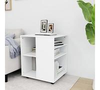 vidaXL Armario con ruedas blanco 60x53x72 cm madera de ingeniería