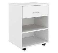 Vidaxl armario con ruedas madera contrachapada blanco 46x36x59 cm