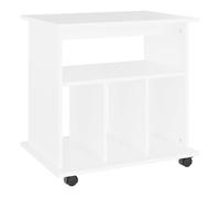 Vidaxl armario con ruedas madera contrachapada blanco 60x45x60 cm