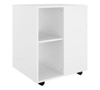 Vidaxl armario con ruedas madera contrachapada blanco 60x53x72 cm