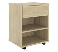 Vidaxl armario con ruedas madera contrachapada roble sonoma 46x36x59cm