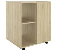 vidaXL Armario Rodante Cajonera Estantería Estante Oficina Habitación Muebles Mobiliario Almacenamiento de Contrachapada Roble Sonoma 60x53x72 cm