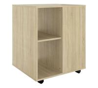 Vidaxl armario con ruedas madera contrachapada roble sonoma 60x53x72cm