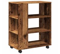 vidaXL Armario con Ruedas Madera de ingeniería 60x35x75 cm, archivador con Ruedas, armarios rodantes, Armario de Almacenamiento con Ruedas