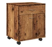 Vidaxl armario con ruedas madera ingeniería envejecida 45x38x54 cm