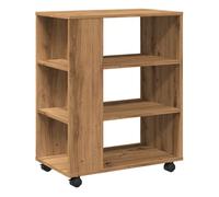 Vidaxl armario con ruedas madera ingeniería roble artisan 60x35x75 cm