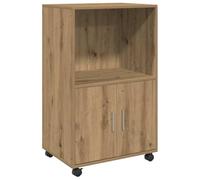 vidaXL Armario con Ruedas Madera ingeniería Roble artisian 55x40x91 cm