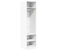 vidaXL Armario Contrachapada Mobiliario Armario Ropero Hogar Solución Almacenamiento Organización Ropa Accesorios Elegante Duradero Blanco 50x50x200cm
