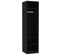 vidaXL Armario Contrachapada Mobiliario Armario Ropero Hogar Solución Almacenamiento Organización Ropa Accesorios Elegante Duradero Negro 50x50x200cm