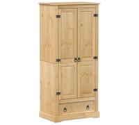 vidaXL Armario Corona Madera Maciza de Pino 76x50x170 cm, Armario ropero, Armario de Dormitorio, Armario Independiente, Armario almacenaje