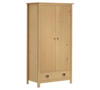 vidaXL Armario de 2 Puertas Muebles para Ropa Roperos Guardarropas de Dormitorio Organizador Colgar Almacenamiento 89x50x170 cm Blanco Madera Pino