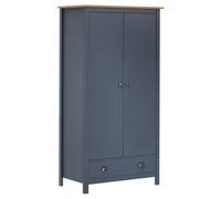 vidaXL Armario de 2 Puertas Ropero Ropa Guardarropa Dormitorio Decoración Almacenamiento Muebles de Aalmacenaje Gris 89x50x170cm Madera Pino