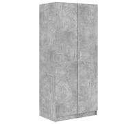 vidaXL Armario de Madera Contrachapada Armario Auxiliar Armario Ropero Mueble Auxiliar para Dormitorio Habitación para Ropa y Pantalón Gris Hormigón