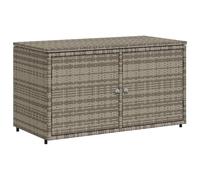 Armario De Almacenaje De Jardín Ratán Pe Gris 110x55x60,5 Cm Vidaxl