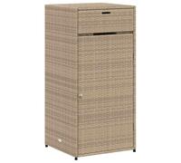 Armario De Almacenaje De Jardín Ratán Pe Beige 55x55x111 Cm Vidaxl