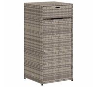 vidaXL Armario de Almacenaje de Jardín, Aparador para Cojines Toallas, Organizador de Herramientas, Portaherramientas para Piscina, Ratán PE Gris