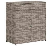 vidaXL Armario de almacenaje de jardín ratán PE Gris 105x55x113 cm